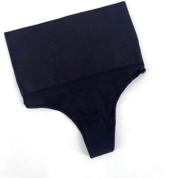 NWT Skims Seamless Core Control Thong & Scoop Neck Bralette Onyx Small Medium - Picture 2 of 11